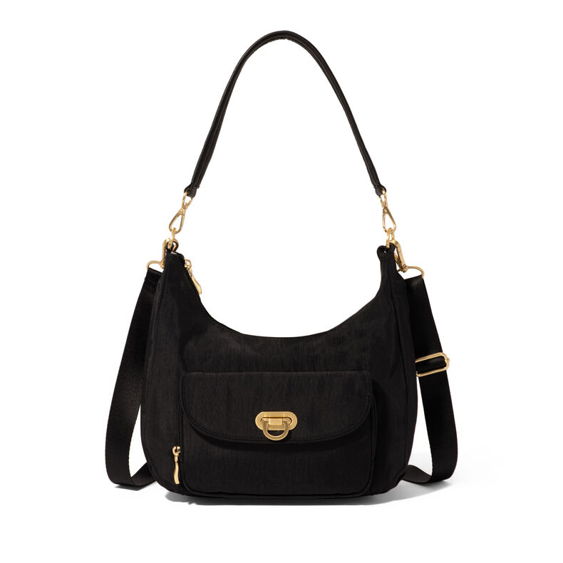 Coastal Flip Lock Half Moon Bag