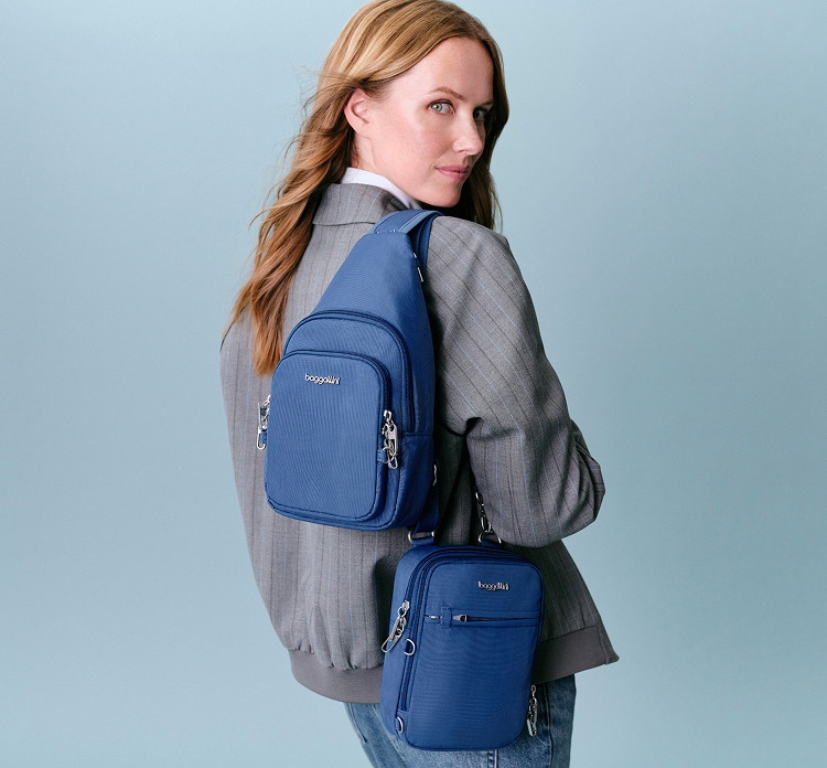Founded by travelers. Designed for life on the move. Baggallini was started by two global travelers with one goal: to make life easier, one bag at a time. For over 30 years, we've designed lightweight, hands-free bags to help women move through life with confidence and ease.